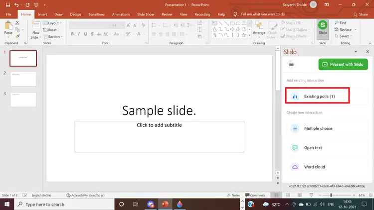 Tạo mới hoặc click bình chọn có sẵn