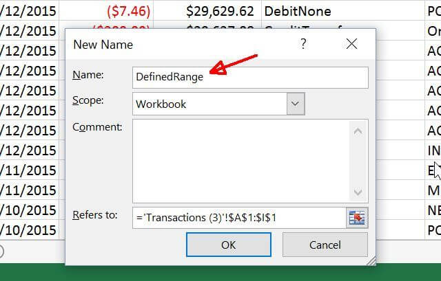 Phạm vi được xác định