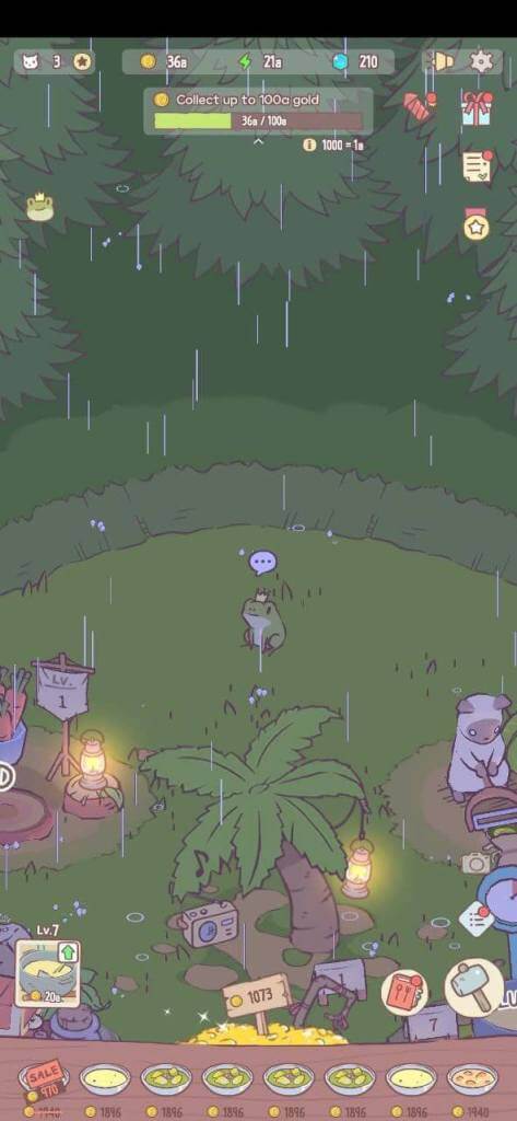 Chào đón ếch trong Cats & Soup