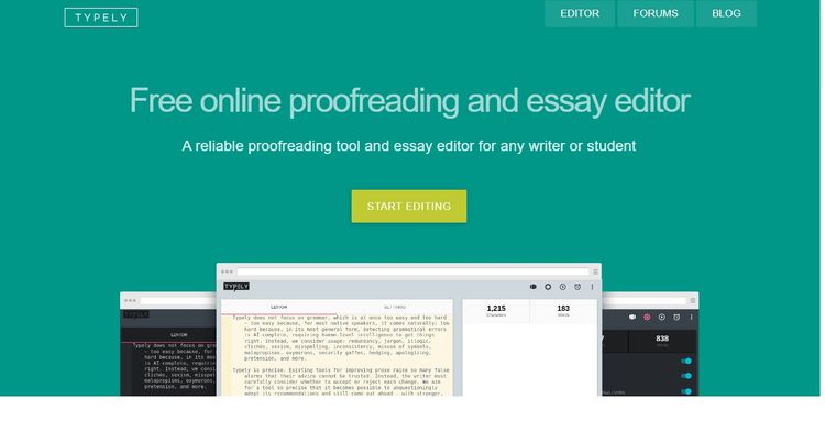Typely hoạt động tương tự như Grammarly