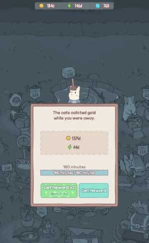 Quảng cáo trong game Cats and Soup cho bạn thêm phần thưởng