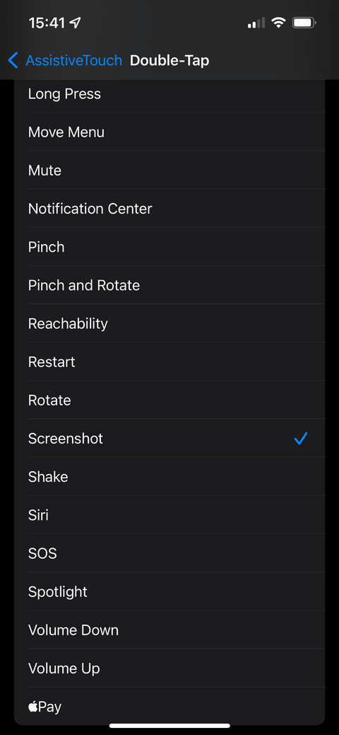 Gán phím tắt cho tác vụ chụp màn hình iPhone