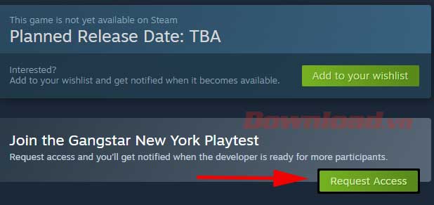 <p>2. Click <strong>Request Access</strong>.</p>