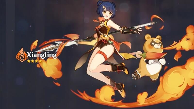 Xiangling cũng là nhân vật Genshin Impact nên đưa vào đội hình của Xiao