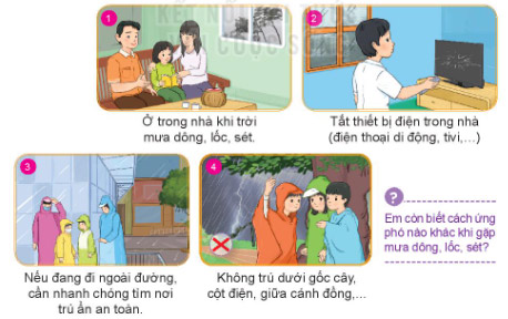Ứng phó khi gặp mưa dông, lốc, sét