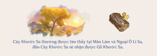 Gỗ Khước Sa trong Genshin Impact