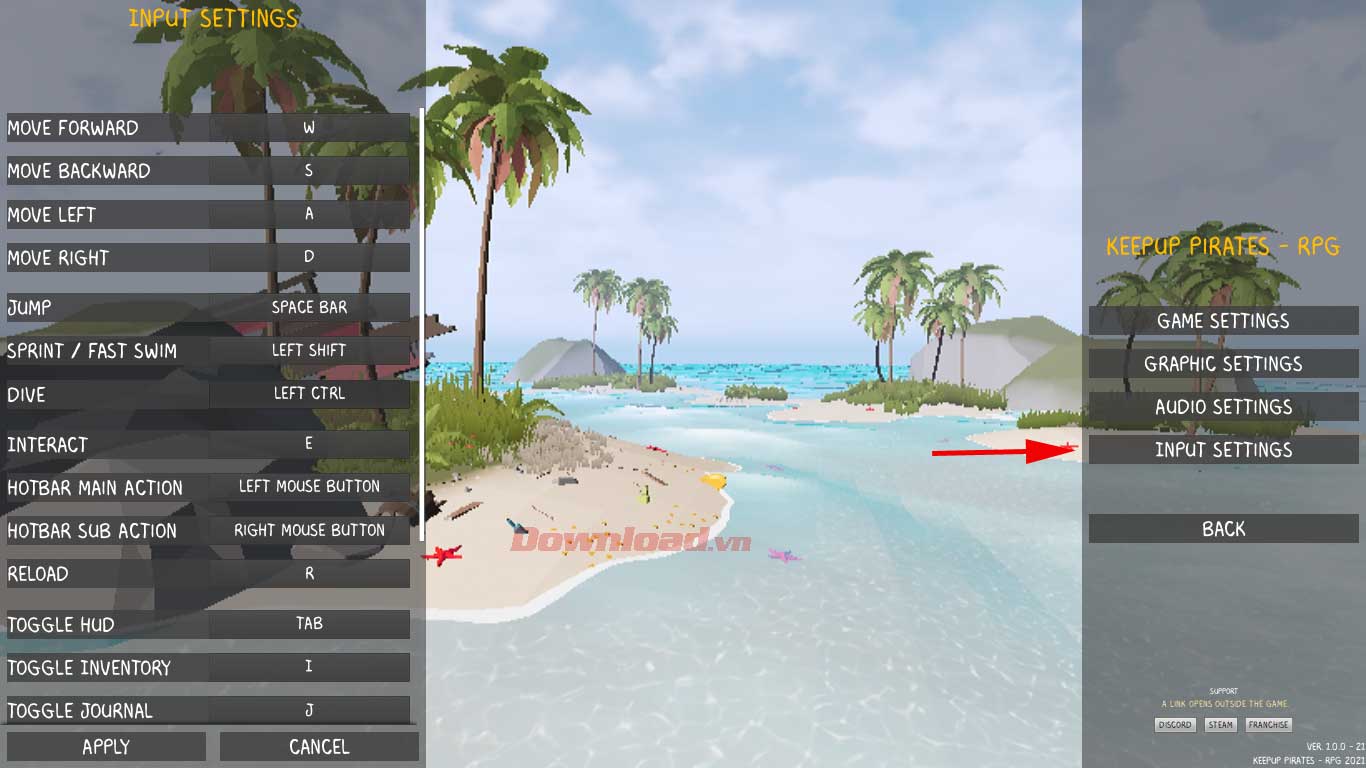 <p>8. Nhớ đọc Input Settings. Đây là nơi cho bạn biết các phím di chuyển trong game Keepup Privates