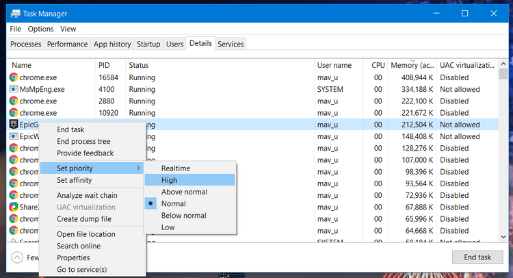 Thiết lập ưu tiên xử lý đồ họa cho game Metro Exodus