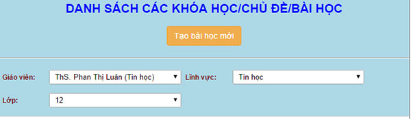 Tạo bài học mới