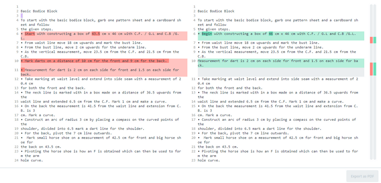Diffchecker so sánh văn bản song song