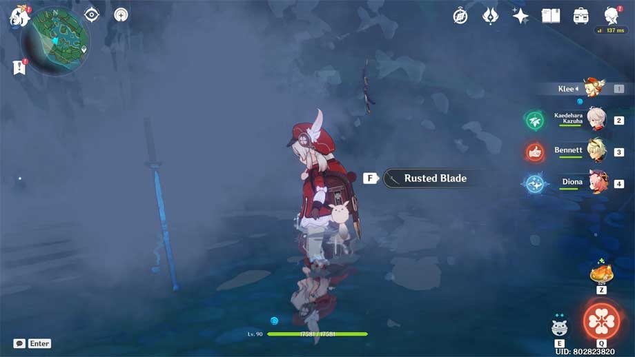 Thanh kiếm Rusted Blade trong Genshin Impact