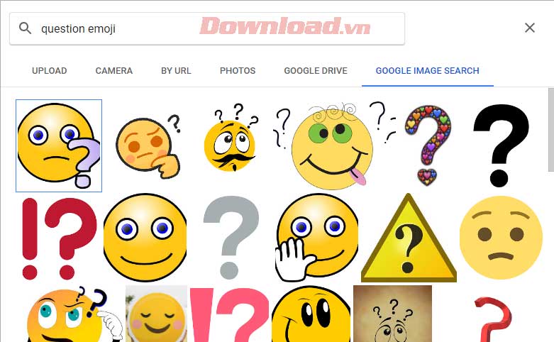 Emoji có sẵn trên Google Forms