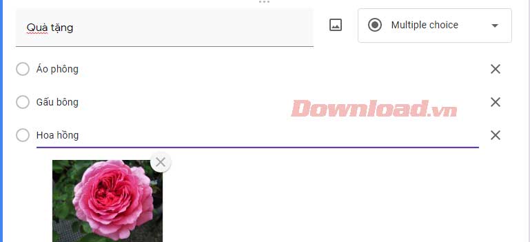 Thêm ảnh vào câu trả lời trong Google Forms