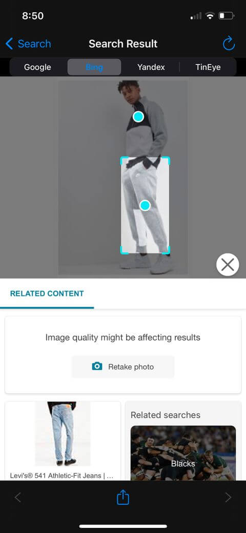 Reverse Image Search App tìm quần áo qua ảnh
