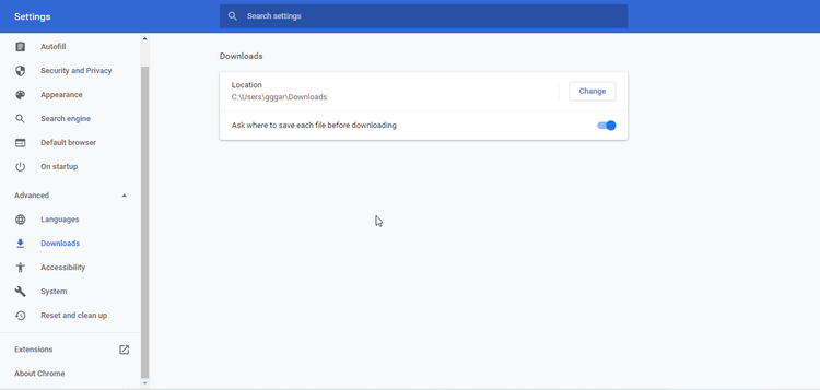 Cài đặt Downloads trên Chrome