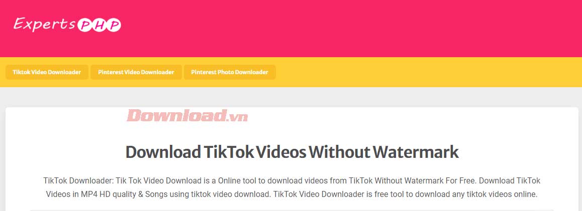 Giao diện ExpertsPHP