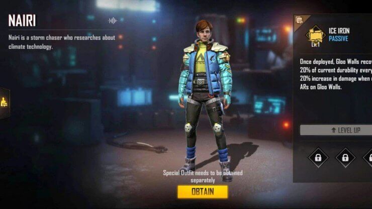 Nairi là một trong số nhân vật mới nhất ở game Free Fire