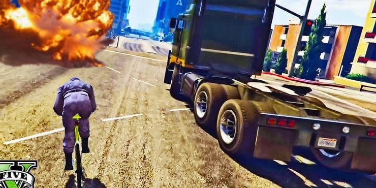 Trucks Vs. Bikes trong GTA 5