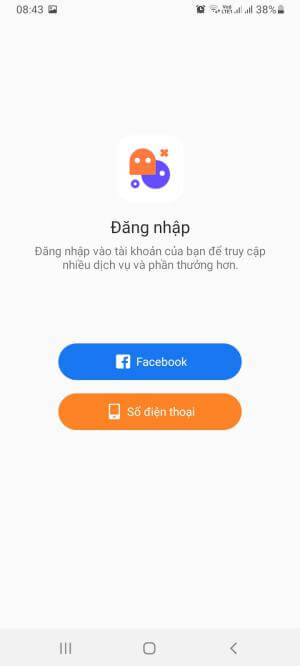 Đăng nhập qua Facebook hoặc bằng số điện thoại
