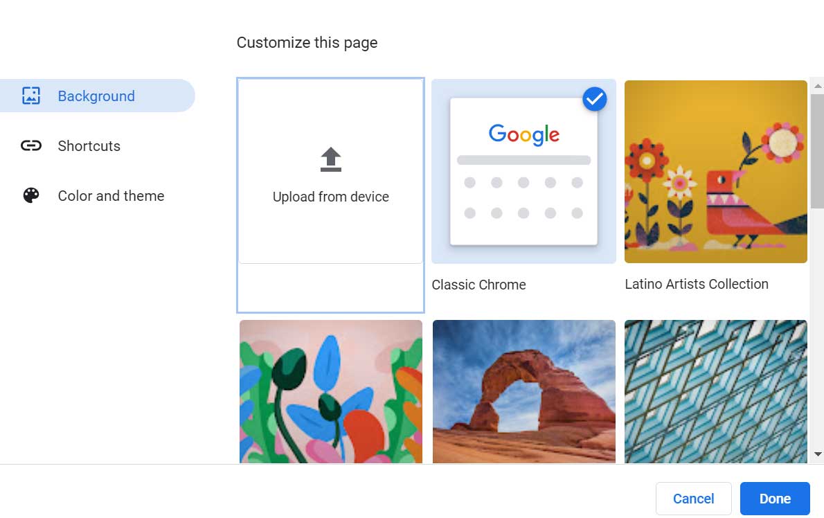 Tùy biến tab trên Chrome