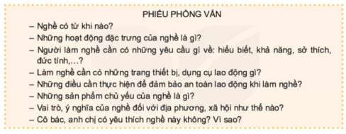 Thiết kế phiếu phỏng vấn