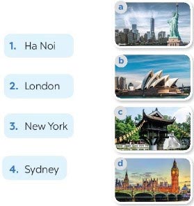 Match the cities with their landmark