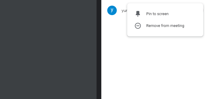 Ghim một người tham gia lên màn hình Google Meet