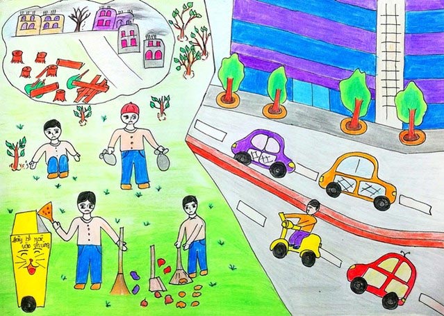 Tranh vẽ Vì một hành tinh xanh 2022