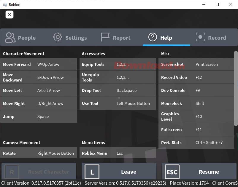 <p>11. Bạn có thể vào phần Settings bằng cách nhấn nút<strong> Esc</strong>, tới mục <strong>Help </strong>để