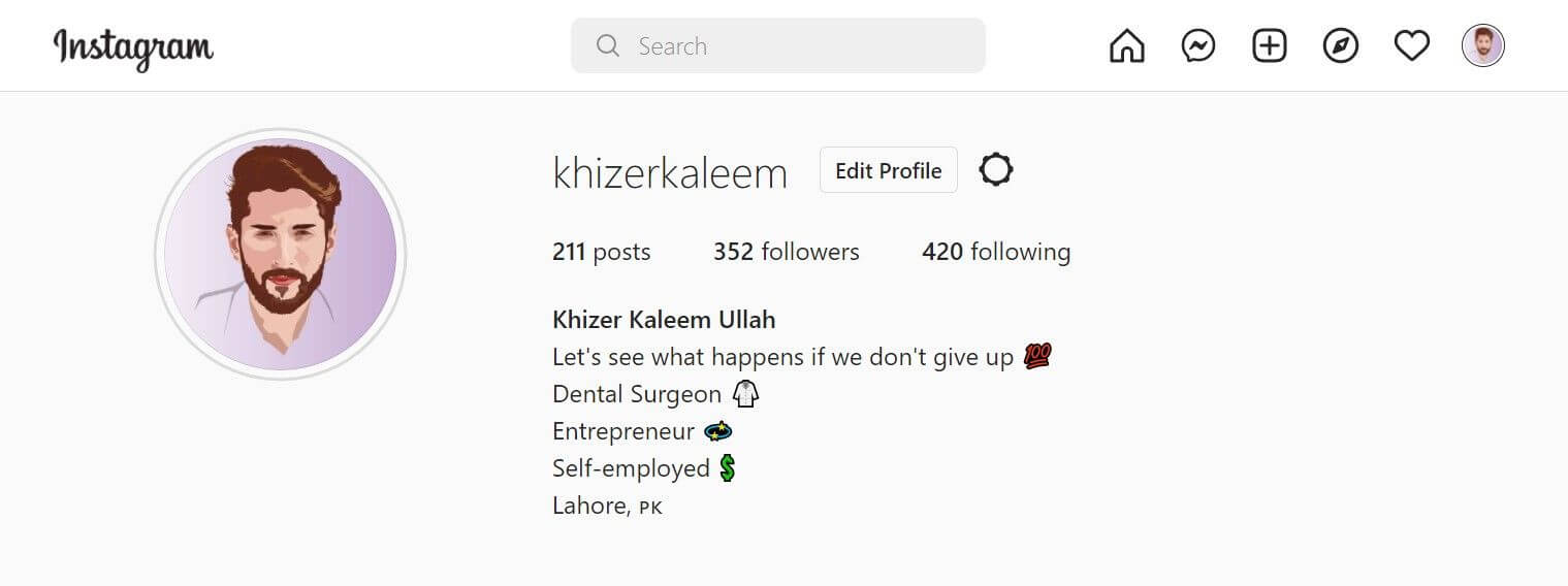 Chỉnh sửa tài khoản Instagram