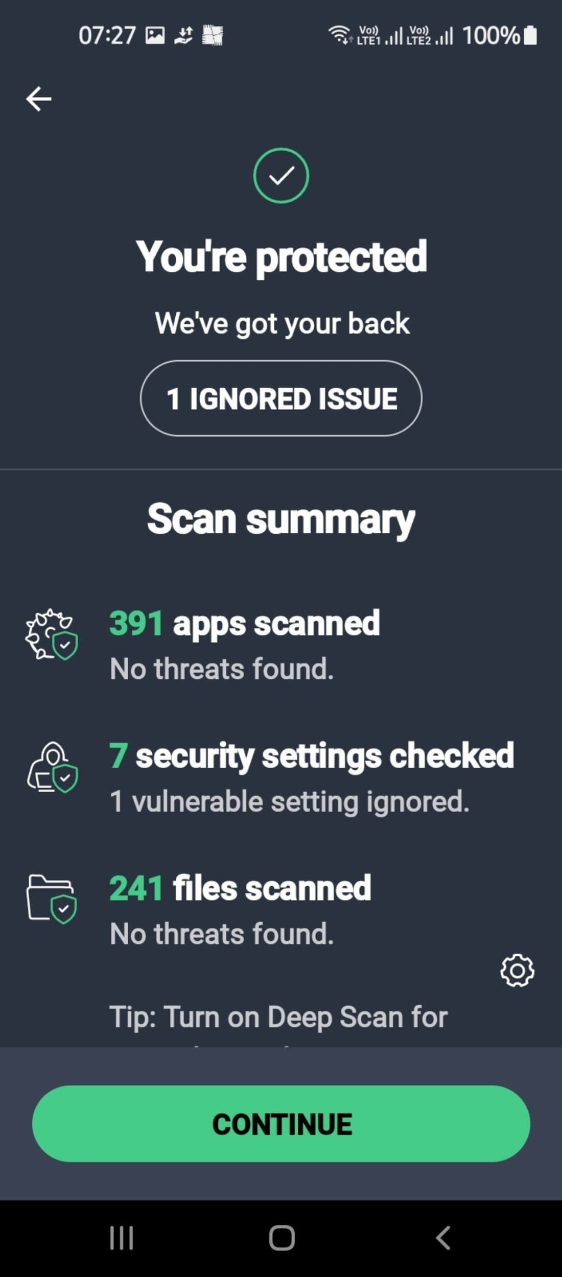 AVG Antivirus diệt virus cho mobile