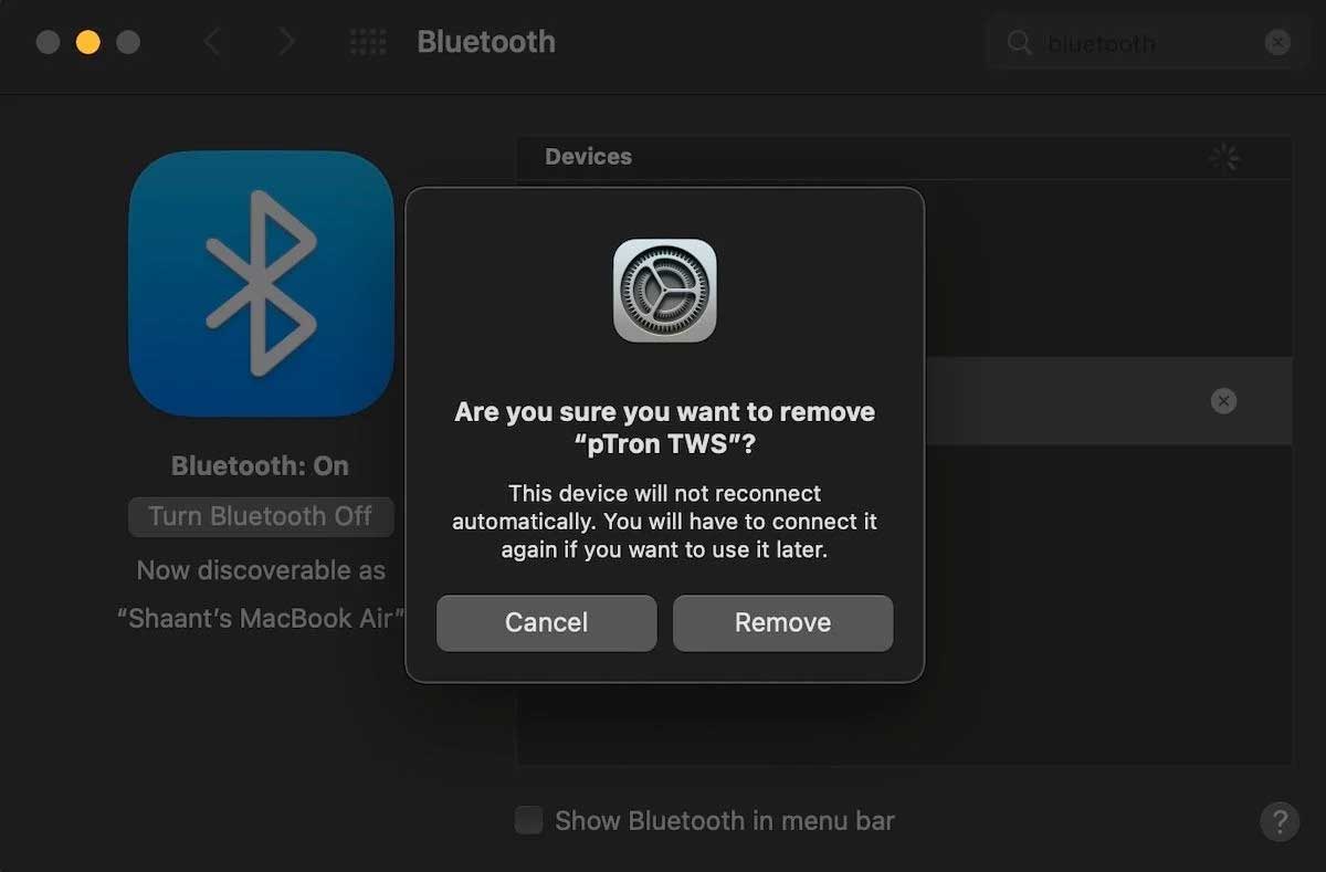 Ghép cặp lại thiết bị Bluetooth với Mac
