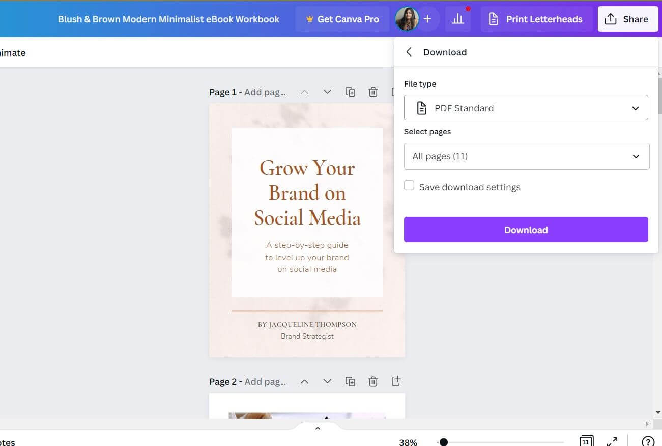 Tải ebook về Canva