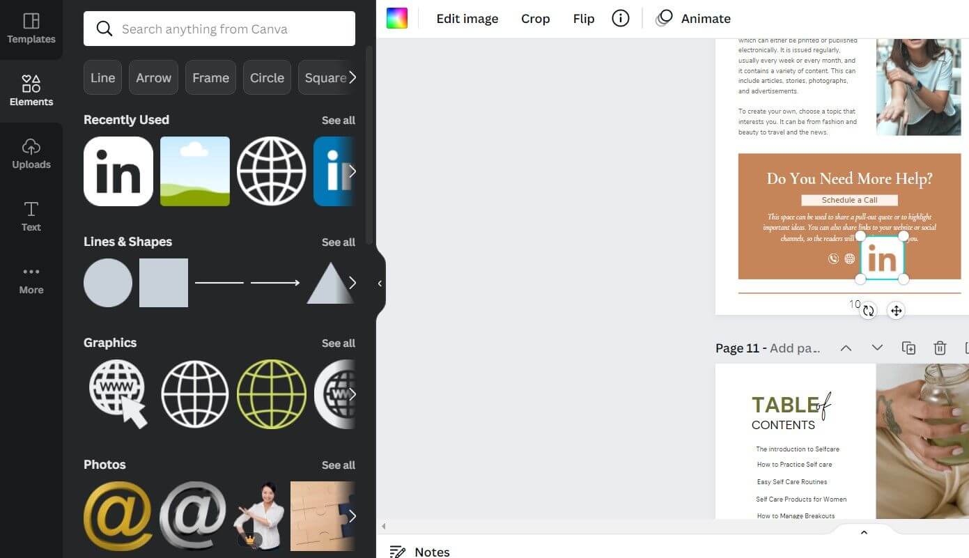 Chỉnh sửa ebook trên Canva