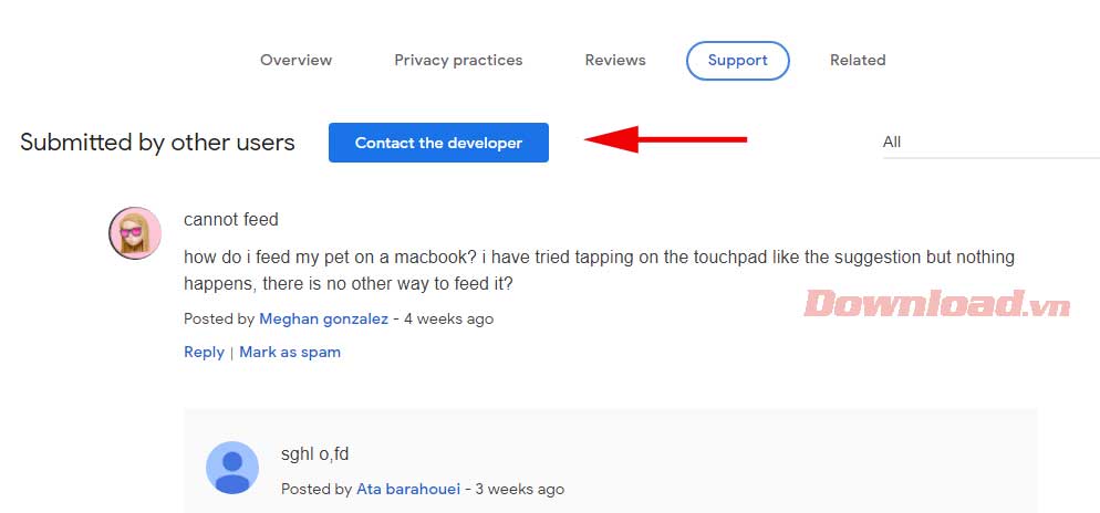 Liên hệ nhà phát triển Chrome