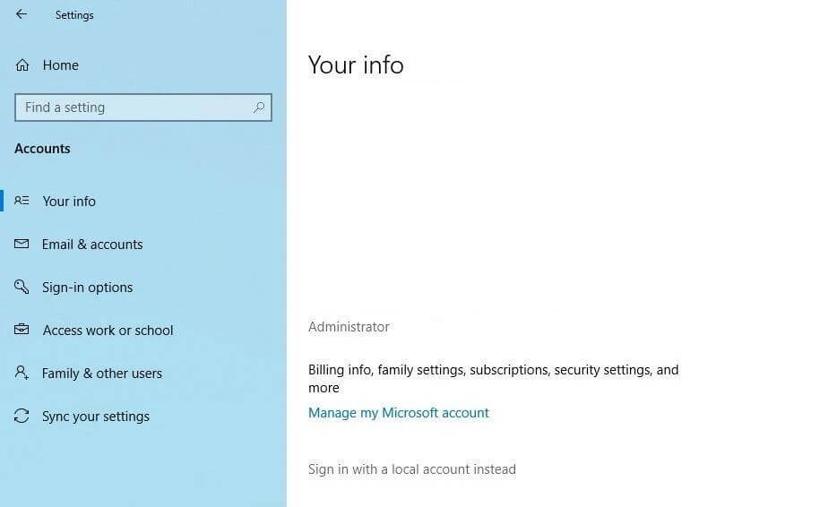 Trang thông tin của bạn trên Win 10