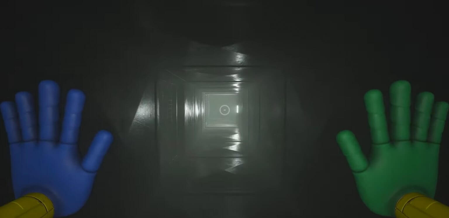 Hành lang tối om trong Poppy Playtime