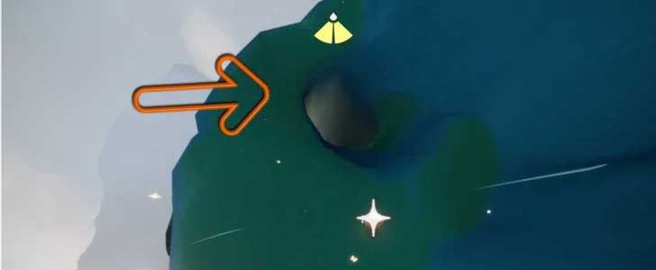 Lỗ vào hang đá trong Sky Children Of The Light