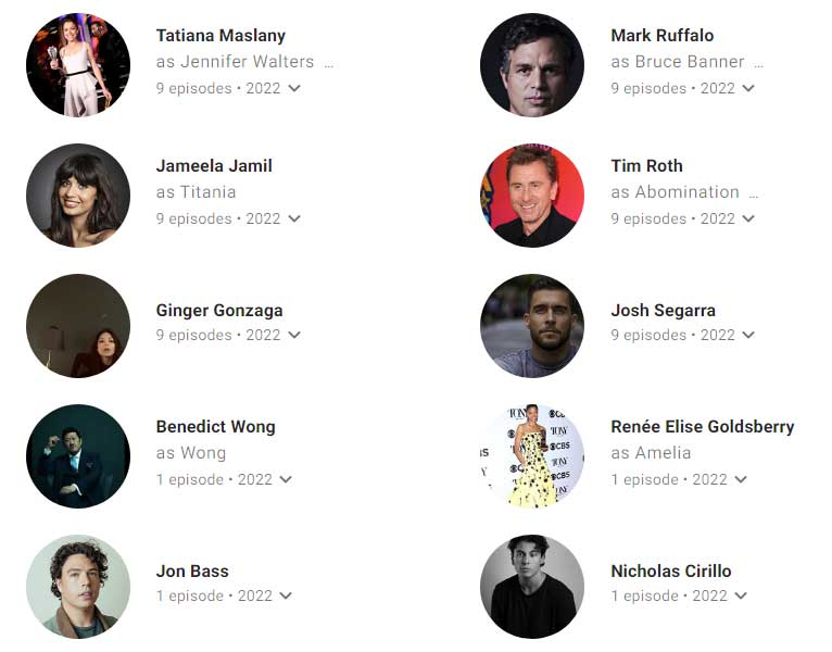 Dàn diễn viên trong phim She-Hulk