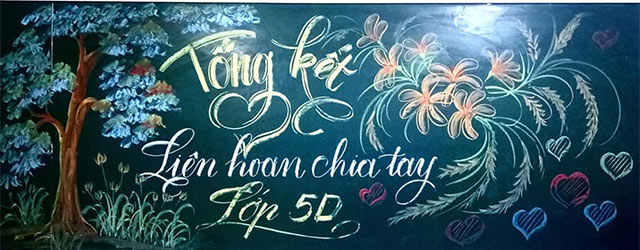 Mẫu trang trí bảng tổng kết năm học