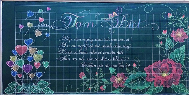 Mẫu trang trí bảng tổng kết năm học