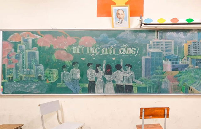 Mẫu trang trí bảng tổng kết năm học