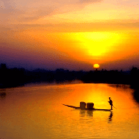 Văn mẫu lớp 12: Phân tích chi tiết bờ sông hoang dại như một bờ tiền sử trong Người lái đò sông Đà