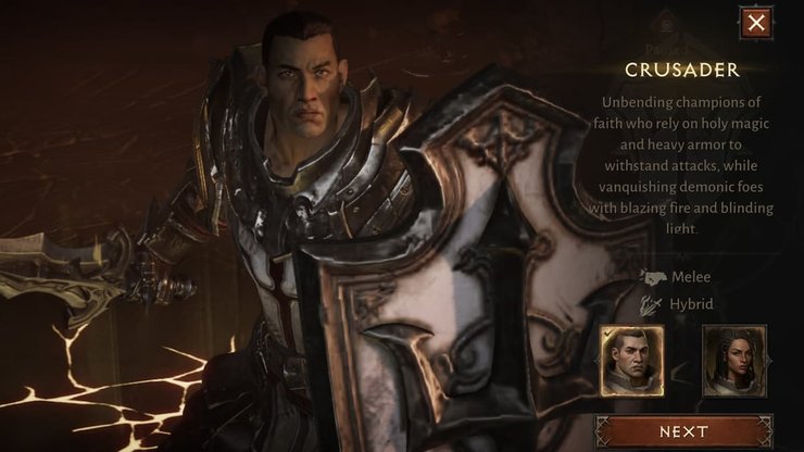 Crusader là lớp nhân vật tốt nhất trong game Diablo Immortal