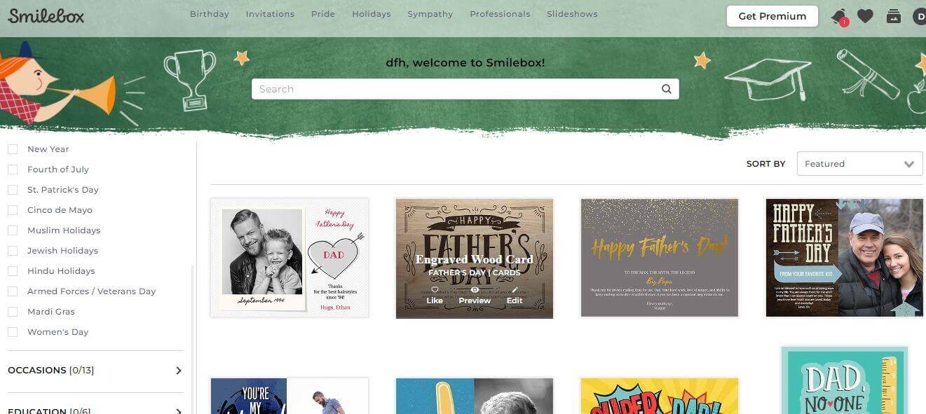 Smilebox cung cấp nhiều thiệp mừng Ngày của Cha ý nghĩa