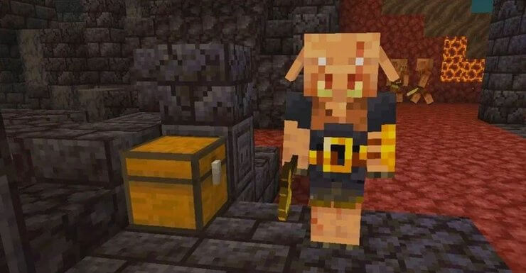 Piglin Brute triệu tập tất cả mob gần đó để tấn công bạn