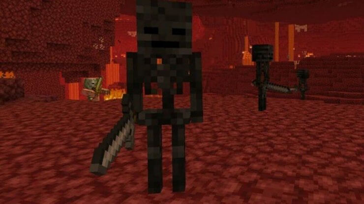 Wither Skeleton có thể vây bắt người chơi dễ dàng