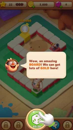 Bạn có thể nhận được nhiều vàng Piggy Gold trên bàn cờ