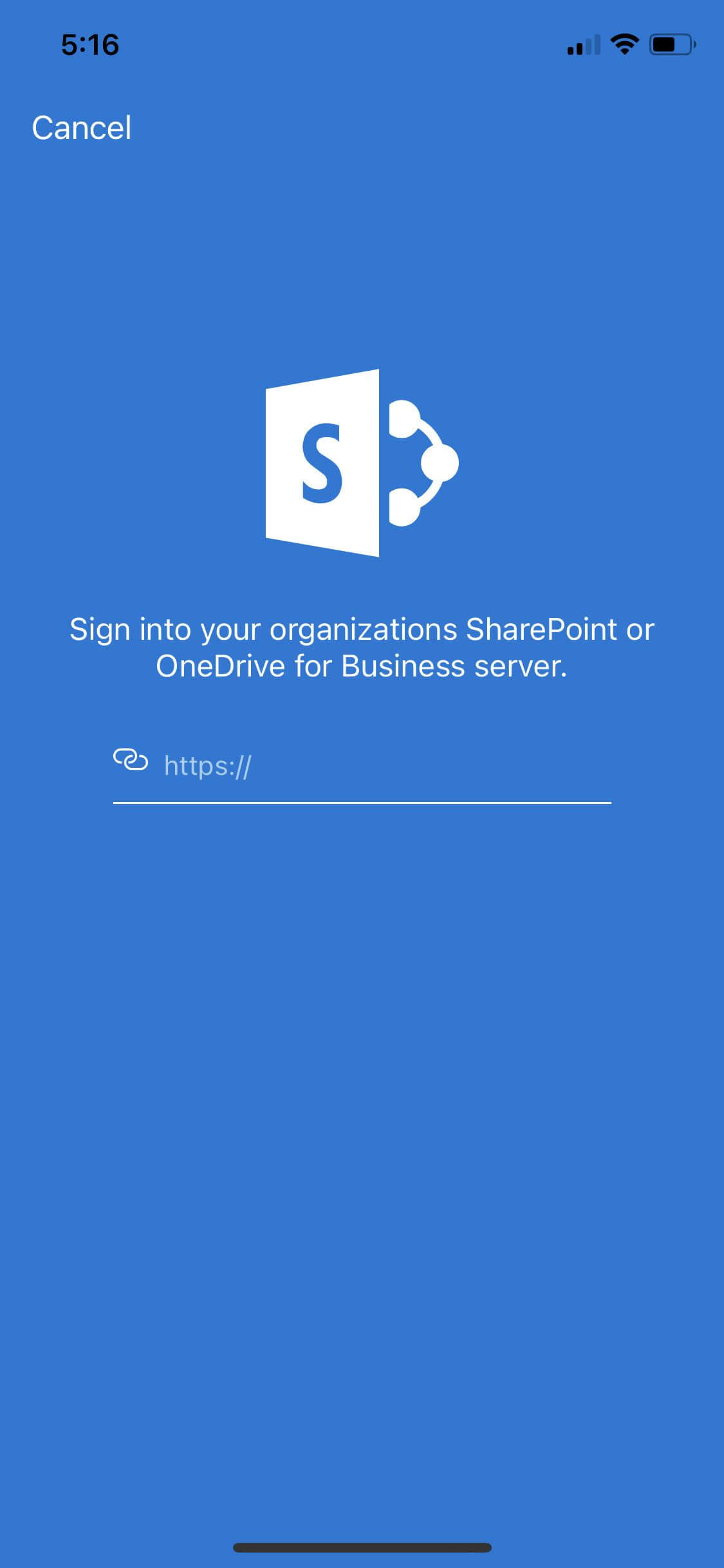 Màn hình vào Microsoft OneDrive