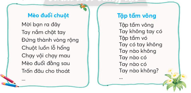 Đọc hai bài đồng dao